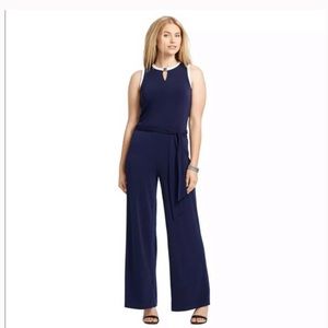 NWT small petite navy and white Lauren Ralph Lauren Jumpsuit Romper